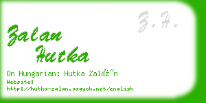 zalan hutka business card